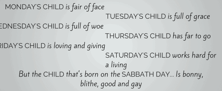 MONDAY'S CHILD is fair of face