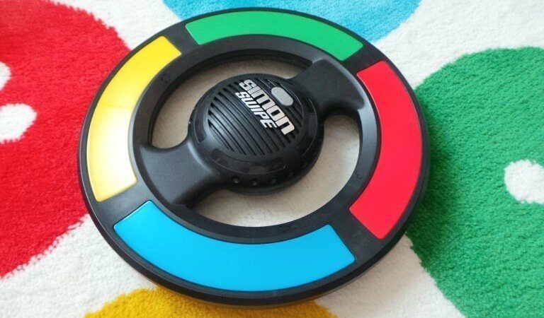 A close up of a blue plate