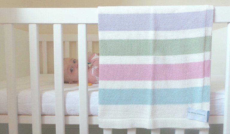 A glass shower door, with Blanket