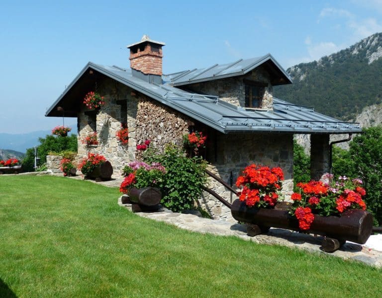 A group of people sitting in a garden