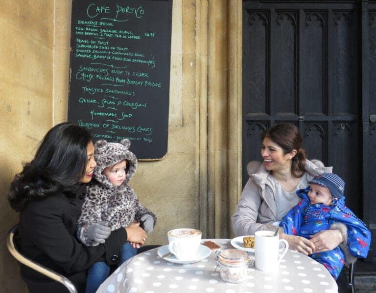 A group of people sitting at a table