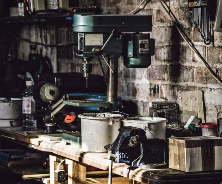 A large machine in a room