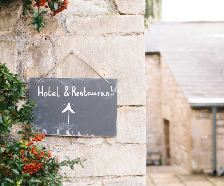 A sign on the side of a building