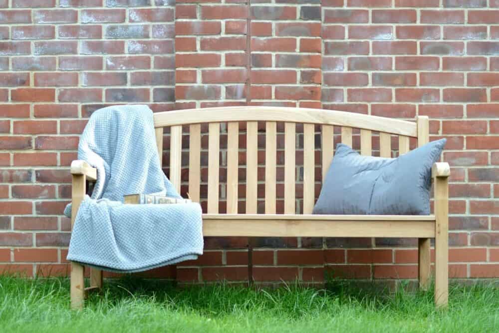 Winchester Single Oval Back Teak Garden Bench