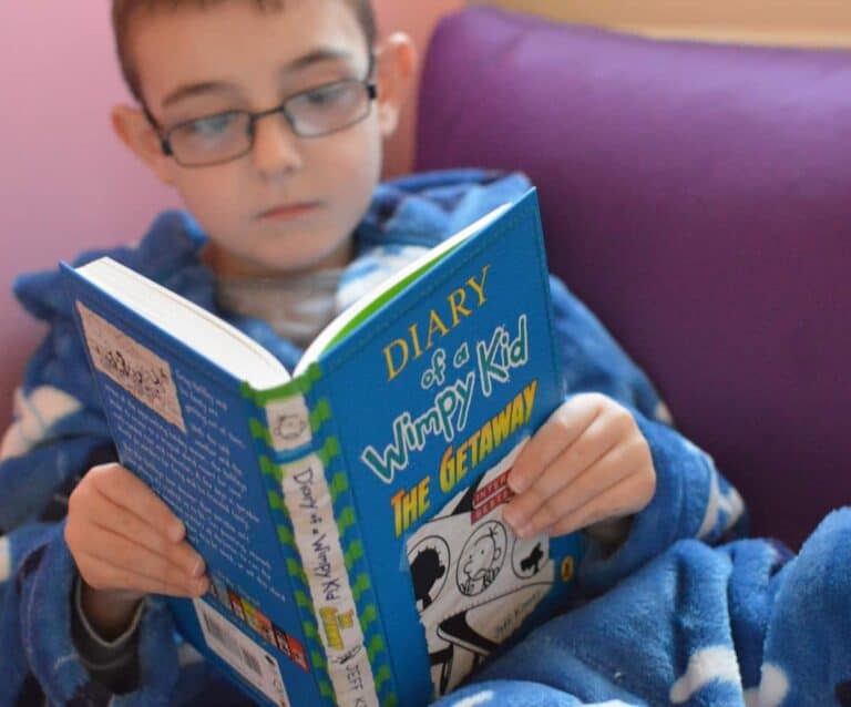 A person reading a book