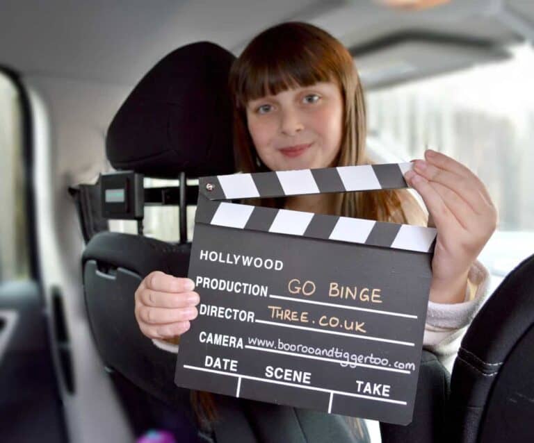 A small child in a car