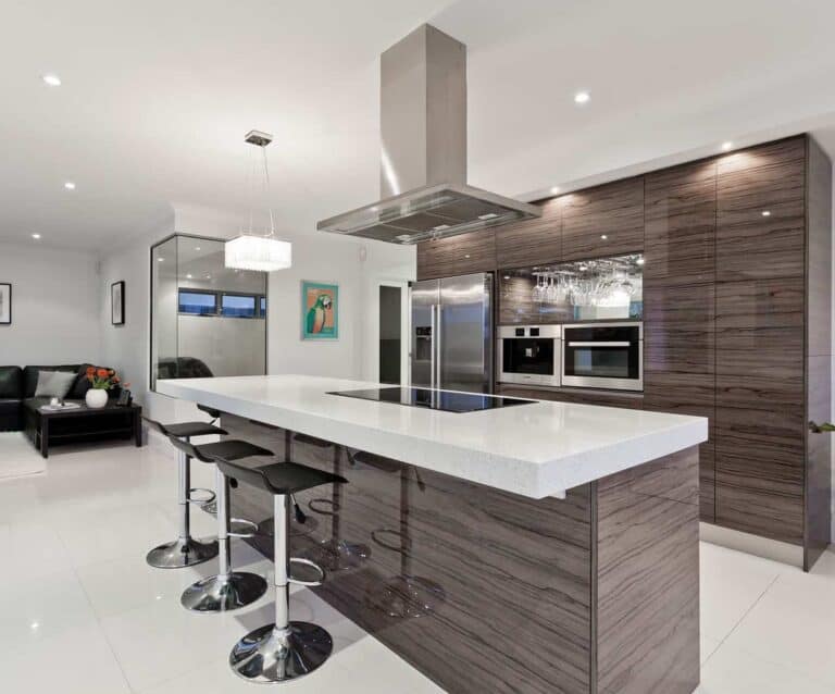 A kitchen with a sink and a window