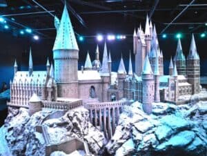 A large building - Warner Bros. Studio Tour London Hogwarts in the Snow