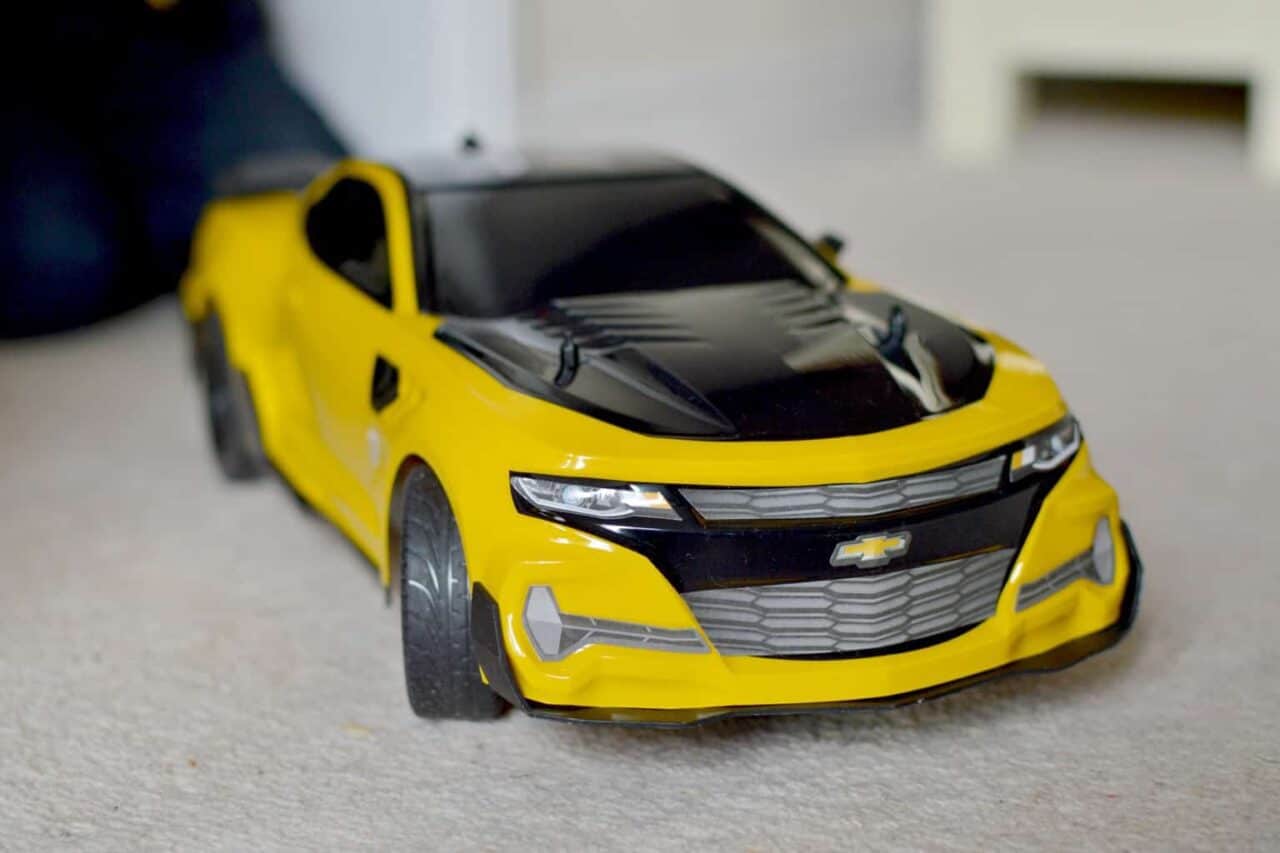 A close up of a toy car