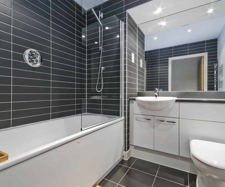 A room with a large window