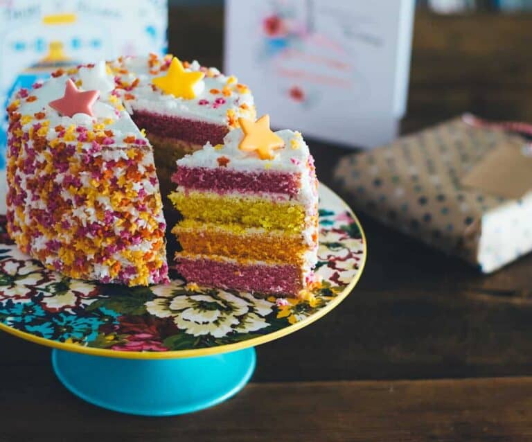 A piece of cake sitting on top of a table