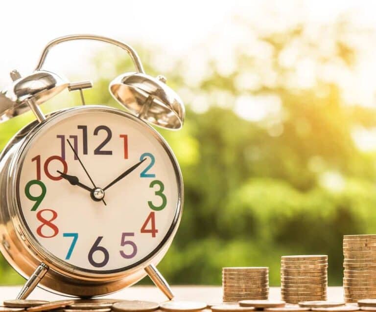 A clock on a table - Practical tips to manage your money