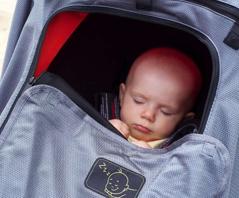 A close up of a baby