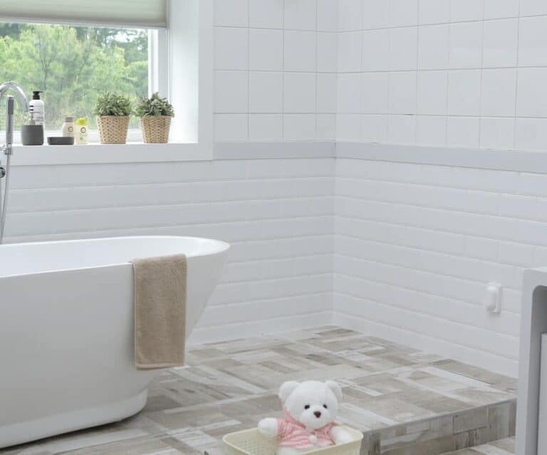 A room with a sink and a window