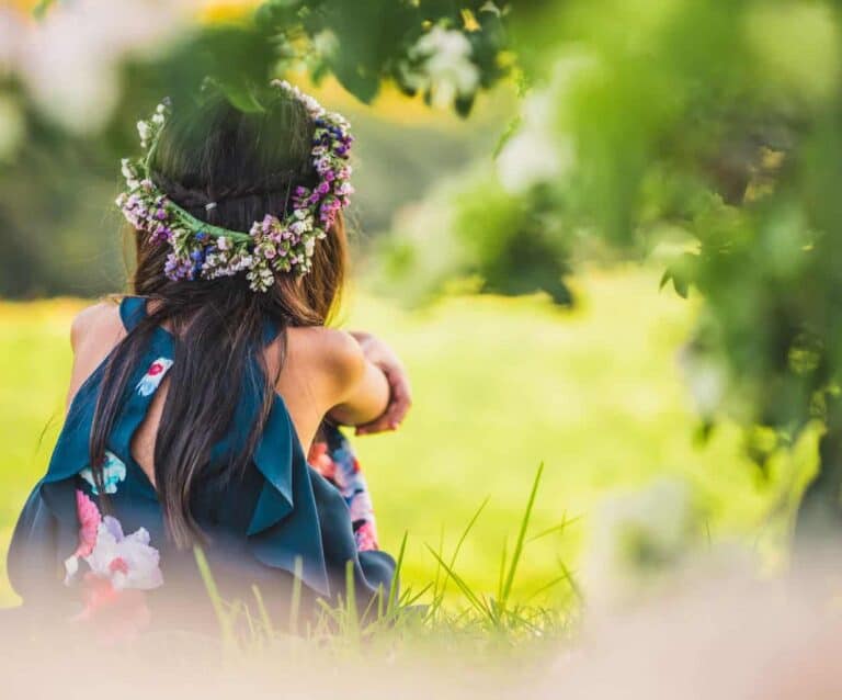 A person wearing a costume