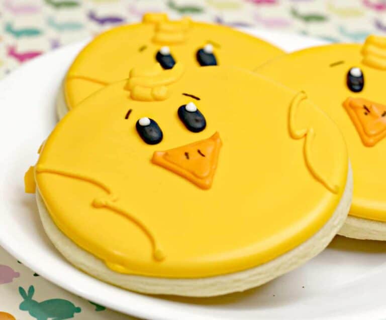 A cake on a plate, with Cookie