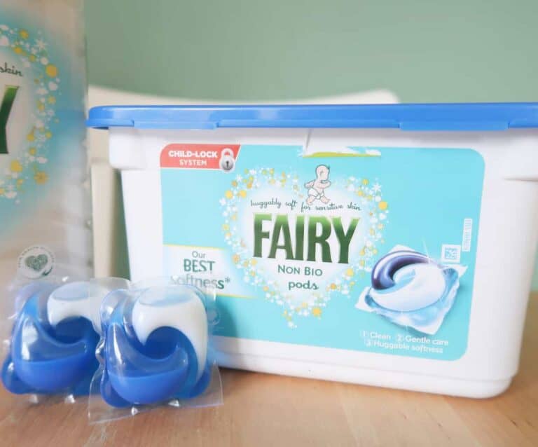A blue cup, with FAIRY and Fairy