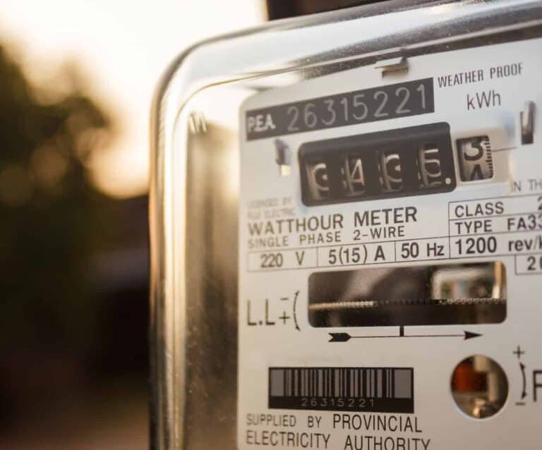 A close up of a meter
