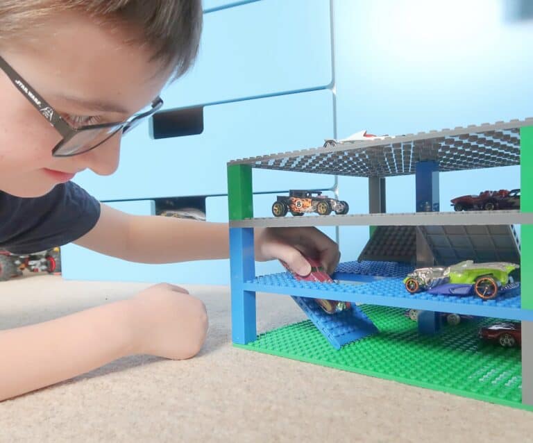 A person sitting on a table