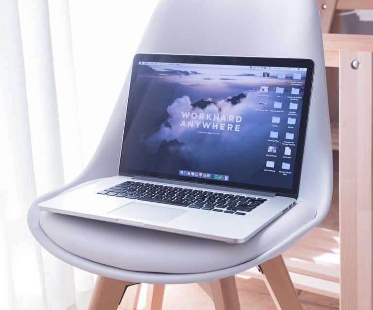 A laptop computer sitting on top of a table