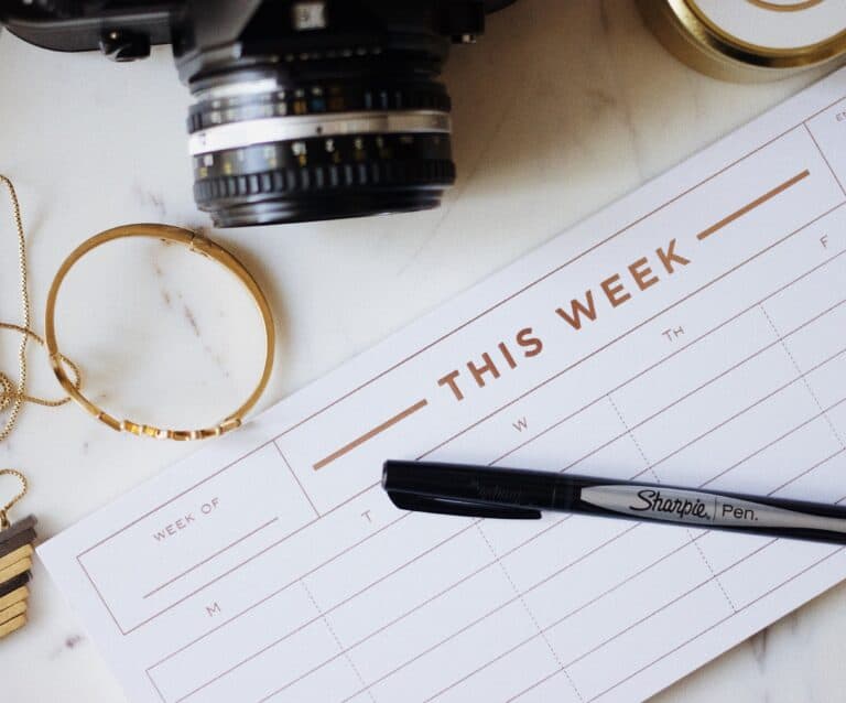 A table with a knife