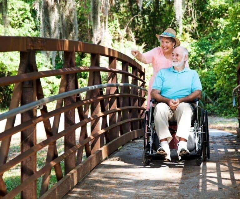 A person sitting on a bench