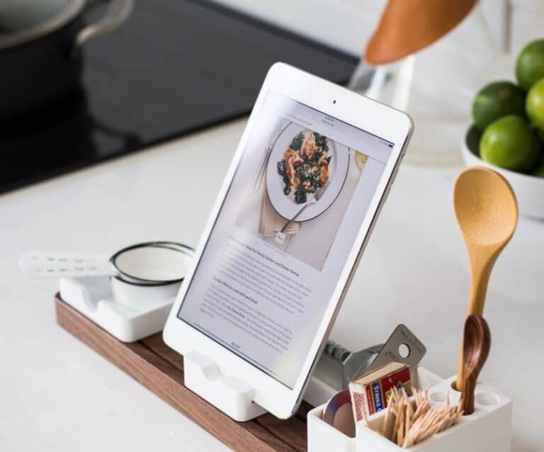 A plate of food on a table