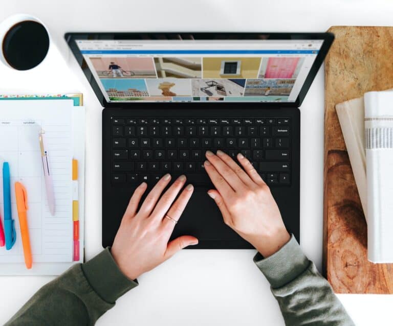 A person using a computer