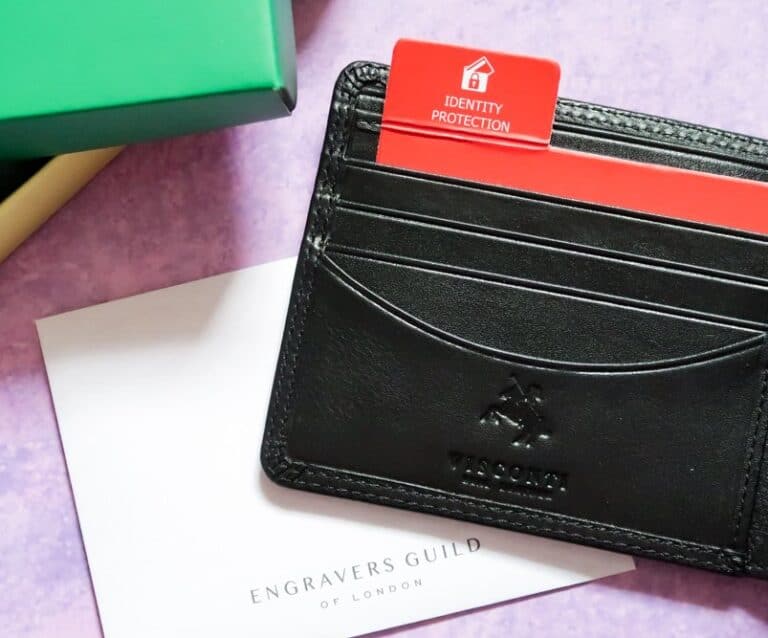classic leather personalised wallet