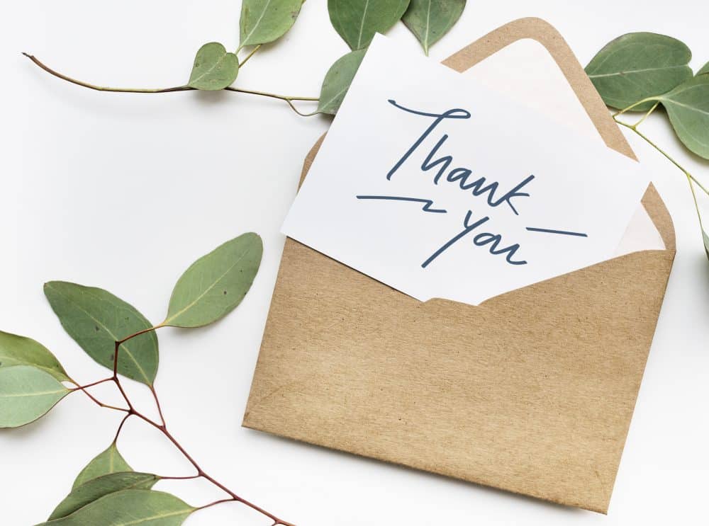 Simple ways to say thank you