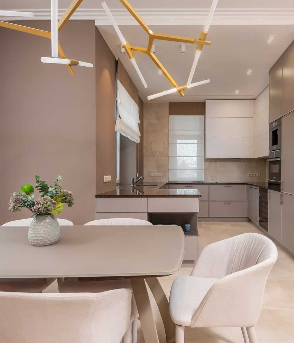 The Secret to Creating a Great Family Dining Space - stylish kitchen and dining area