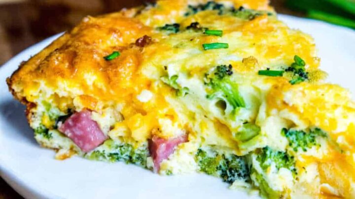 Image for Keto Ham and Cheese Crustless Quiche Recipe