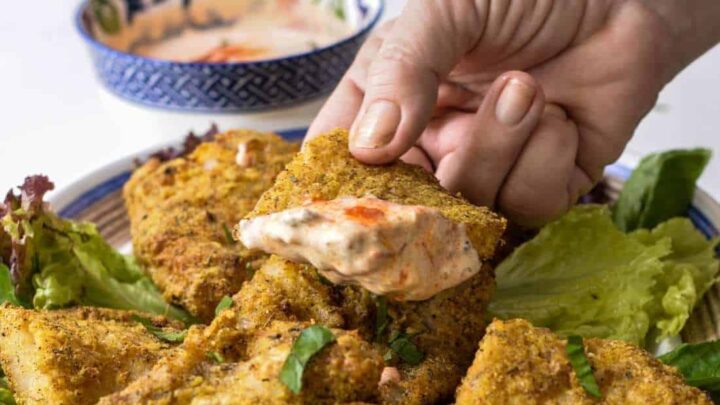 Image for Air Fryer Fish Fillets with Harissa Aioli - G F