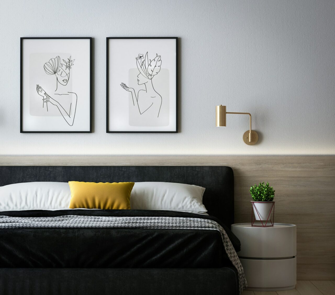How to Style Your Space with Black and White Paintings